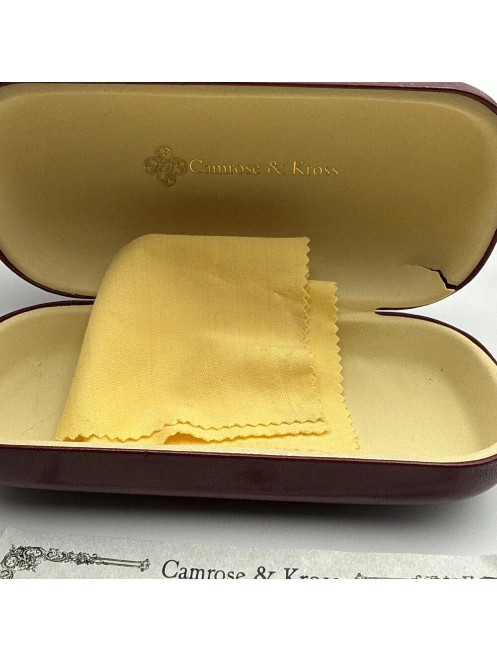 Camrose & Kross Jackie Kennedy Style Oversized Sunglasses w/ Case & Certificate